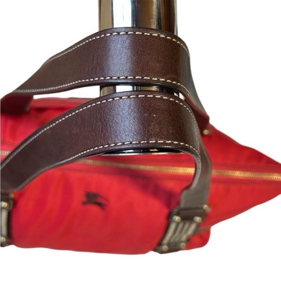 EUC- Burberry Red tote bag blue label - Picture 3 of 8